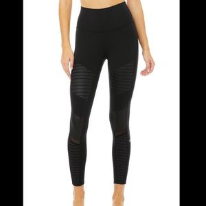 Black alo high waist moto leggings